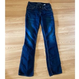 Silver jeans Womens Suki mid slim boot size 26 jeans boot cut denim